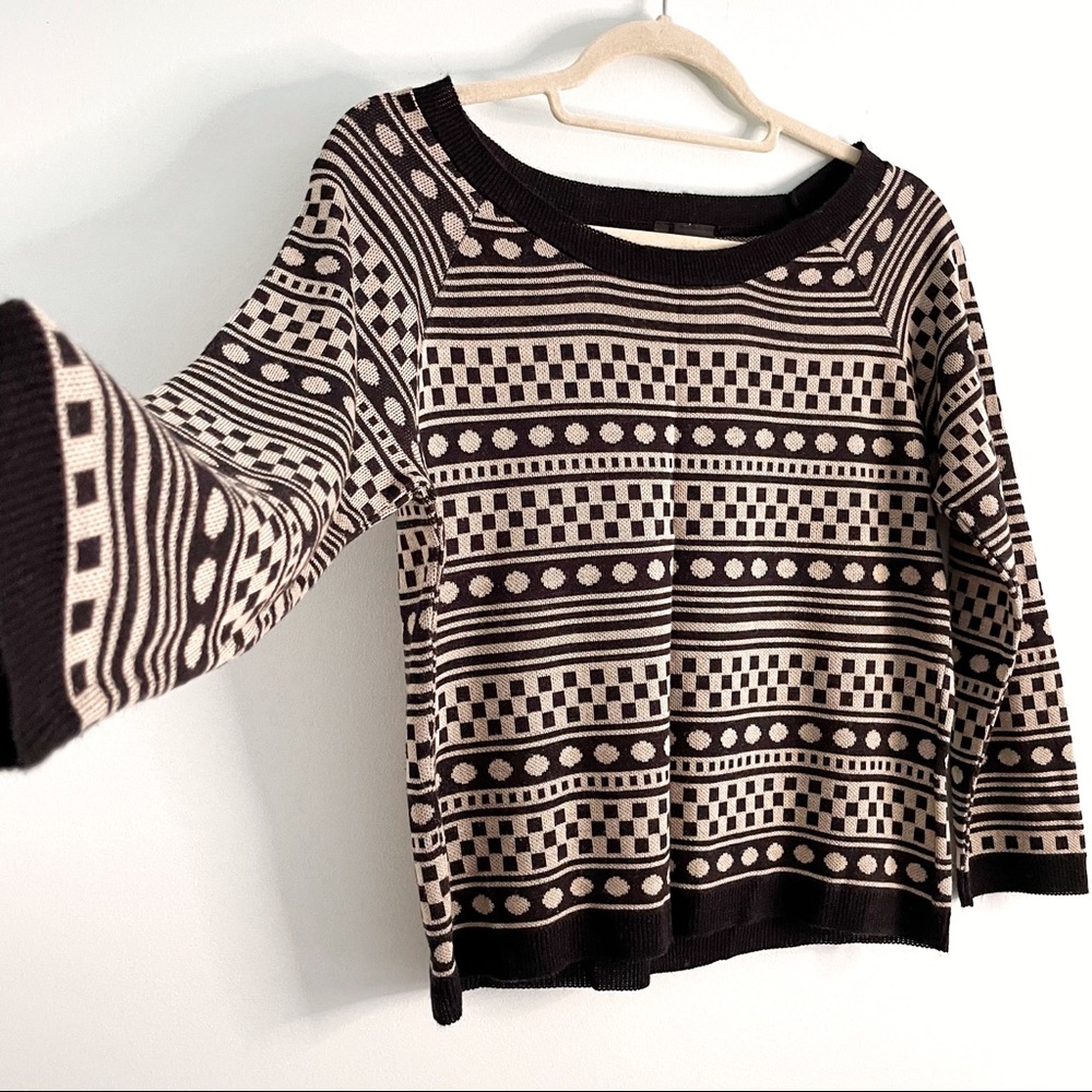 Geometric Lightweight Sweater by New Directions in a Chic Business Casual Style